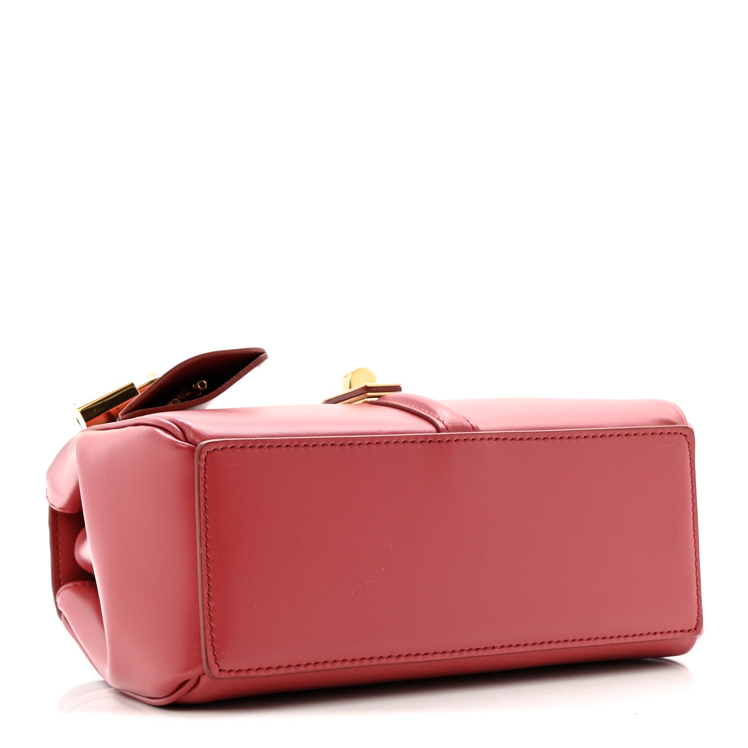Celine Satinated Calfskin Mini 16 Top Handle Bag Raspberry 4 of 15