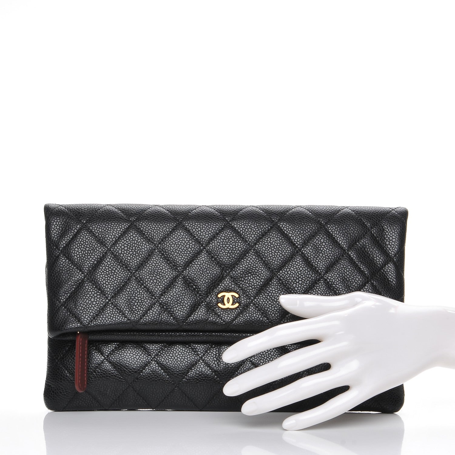 Chanel Caviar Quilted CC Beauty Clutch Black 2 of 8