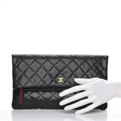 Chanel Caviar Quilted CC Beauty Clutch Black 2 of 8