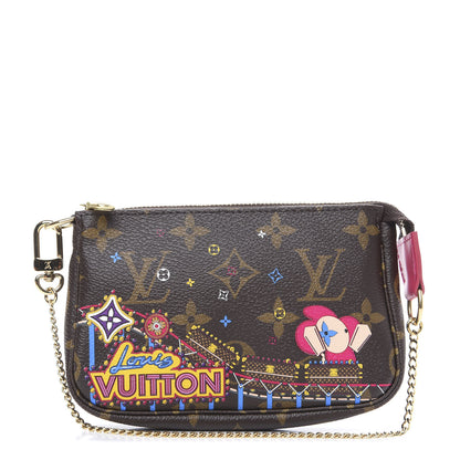 Louis Vuitton Monogram 2020 Christmas Animation Roller Coaster Mini Pochette Accessories Pivoine 1 of 9