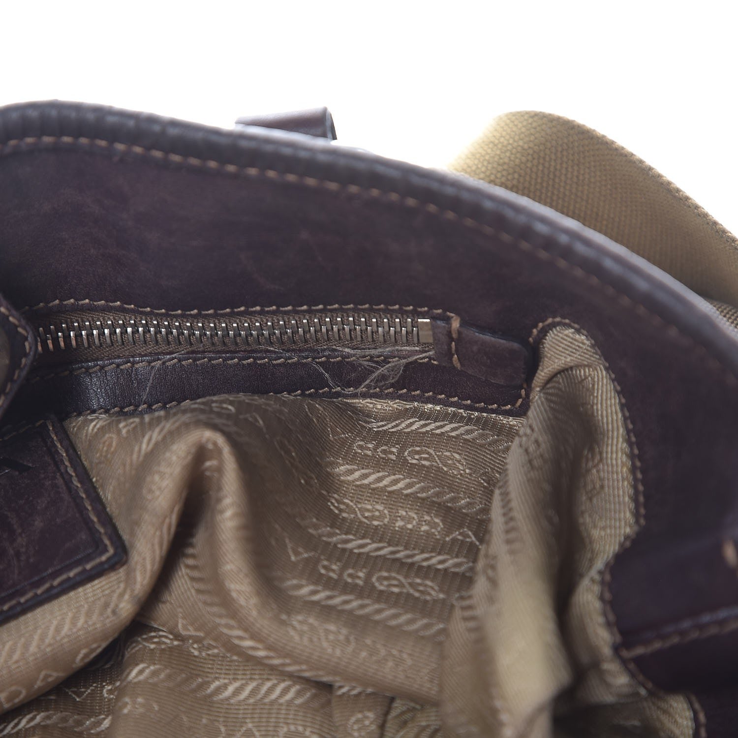 Prada Jacquard Logo Tote Corda Moro 11 of 20