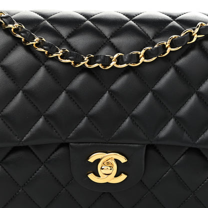 Chanel Lambskin Quilted Medium Double Flap Black 12 of 12