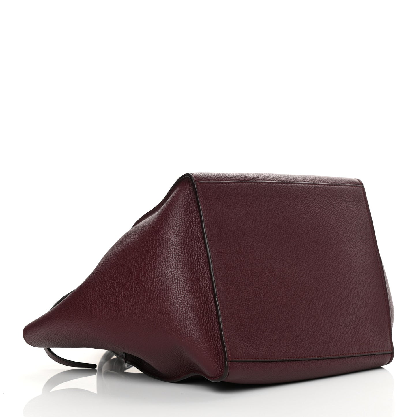 Supple Grained Calfskin Small Big Bag Wine