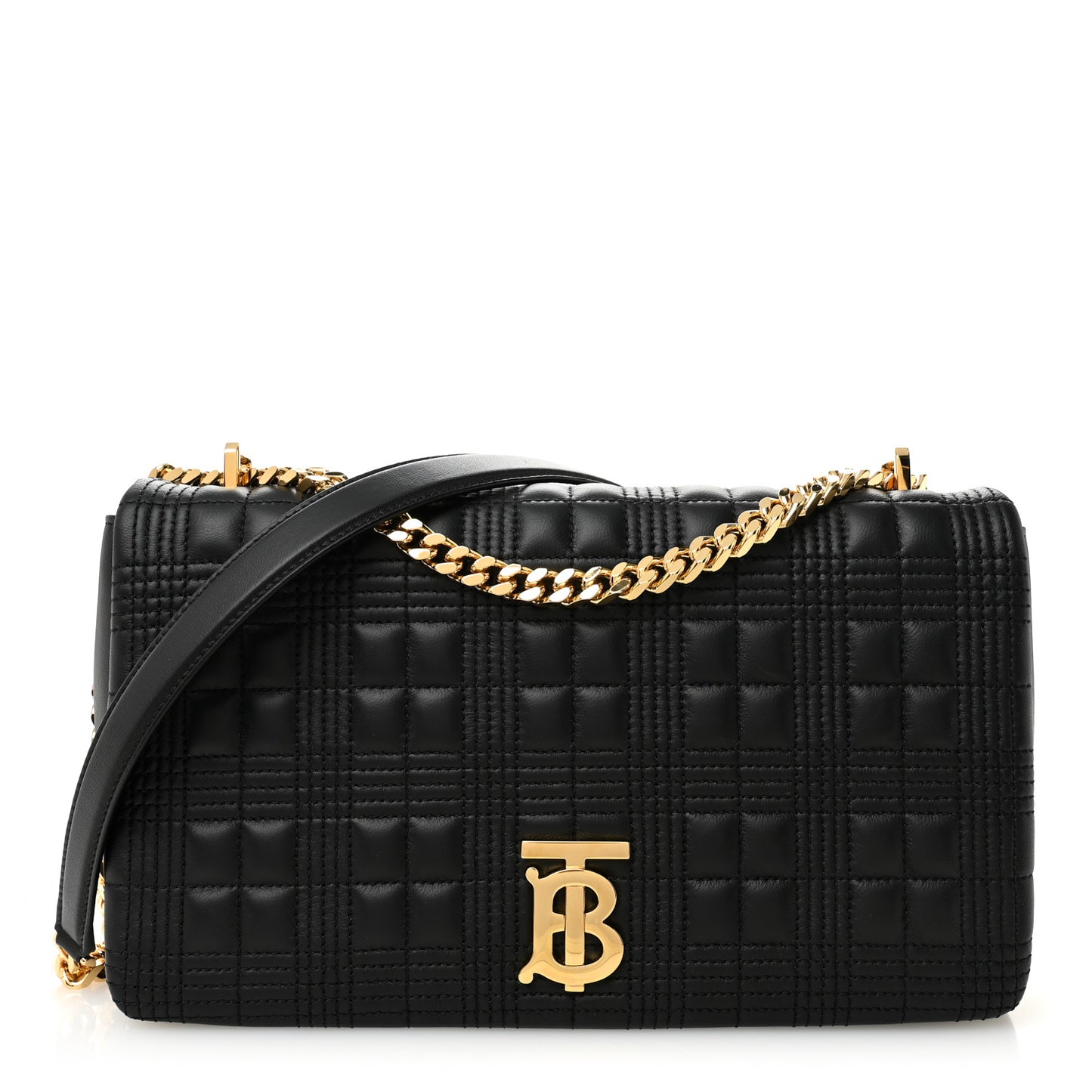Lambskin Quilted Medium Lola Bag Black