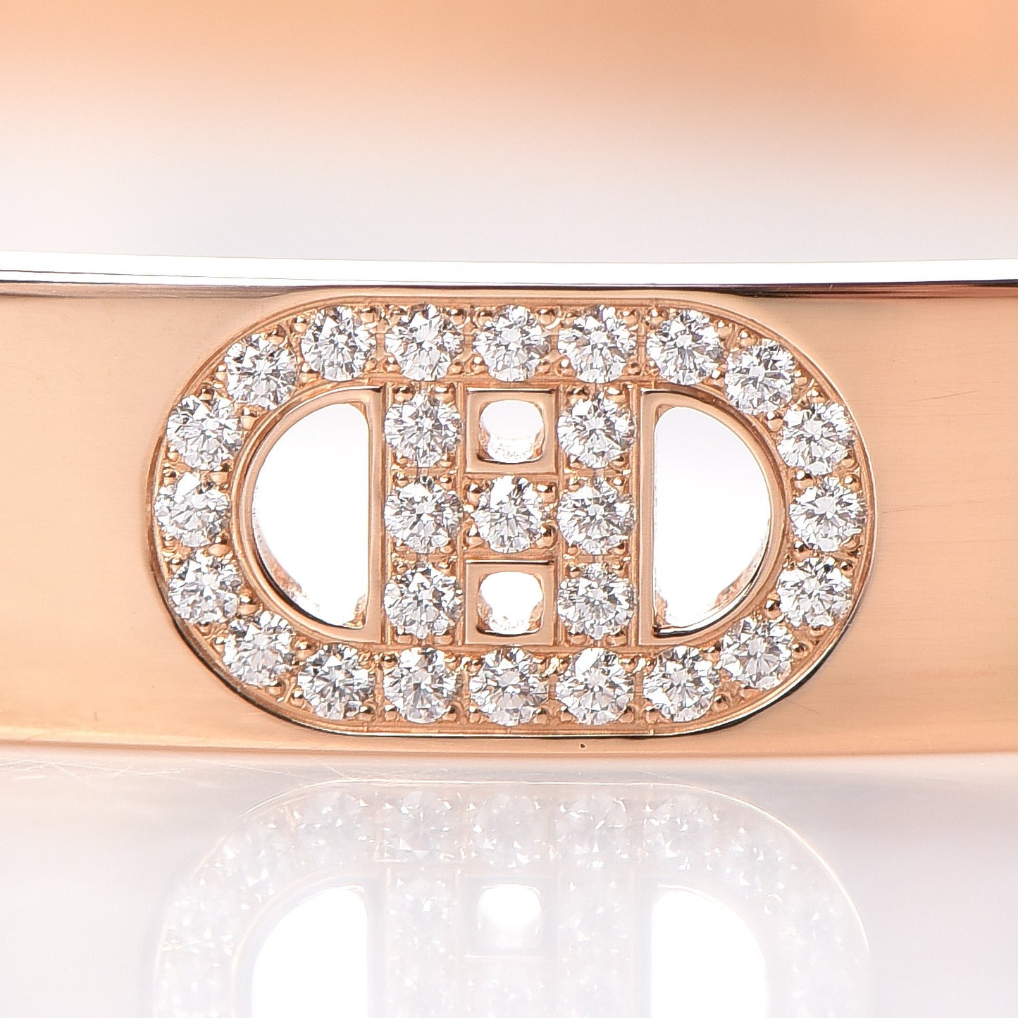 18K Rose Gold Diamond PM H D'Ancre Bracelet SH