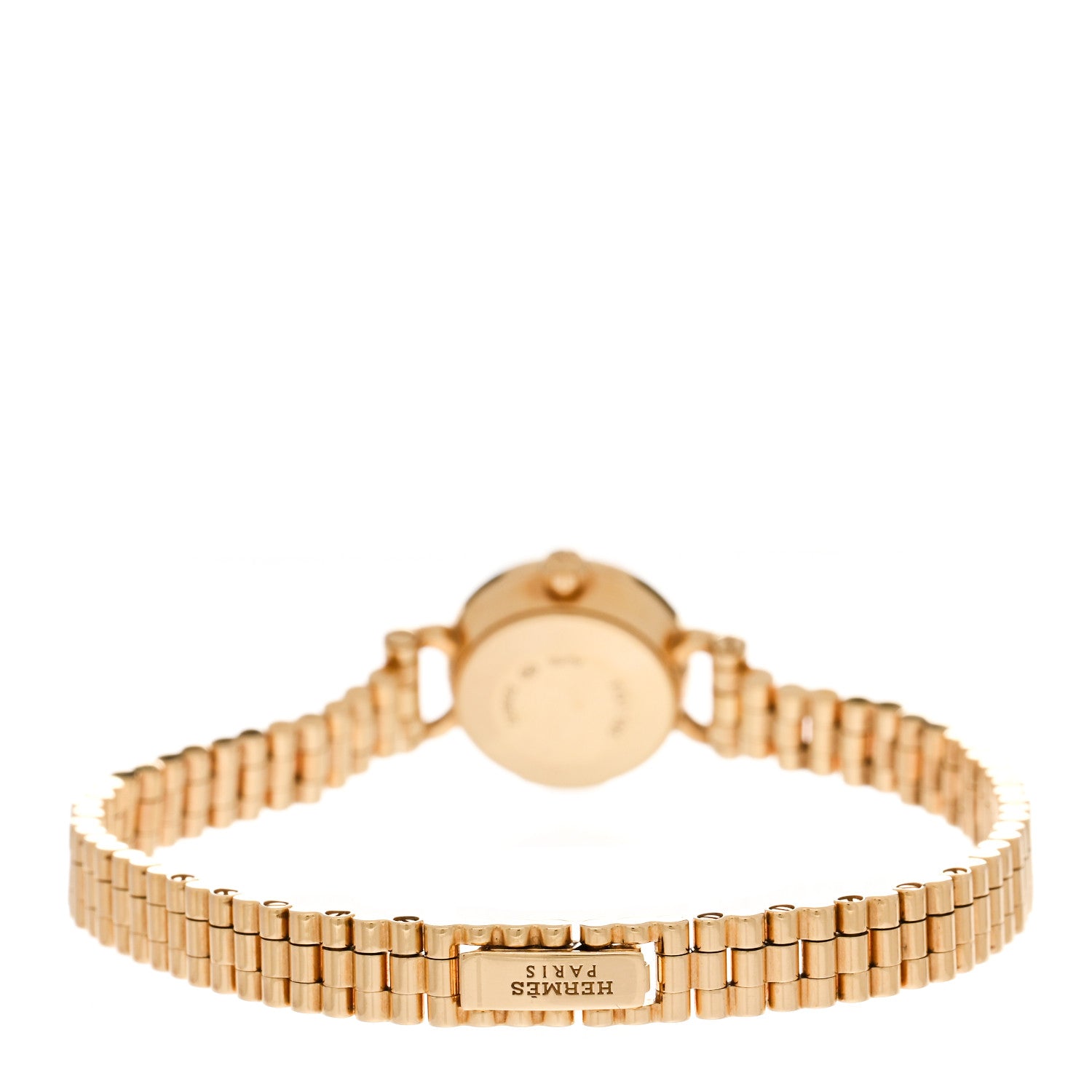 Hermes 18K Yellow Gold Diamond 16mm Faubourg Quartz Watch 3 of 5