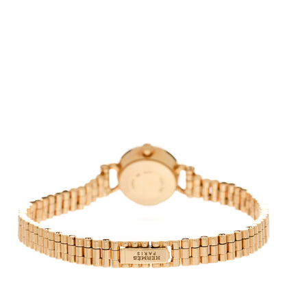 Hermes 18K Yellow Gold Diamond 16mm Faubourg Quartz Watch 3 of 5
