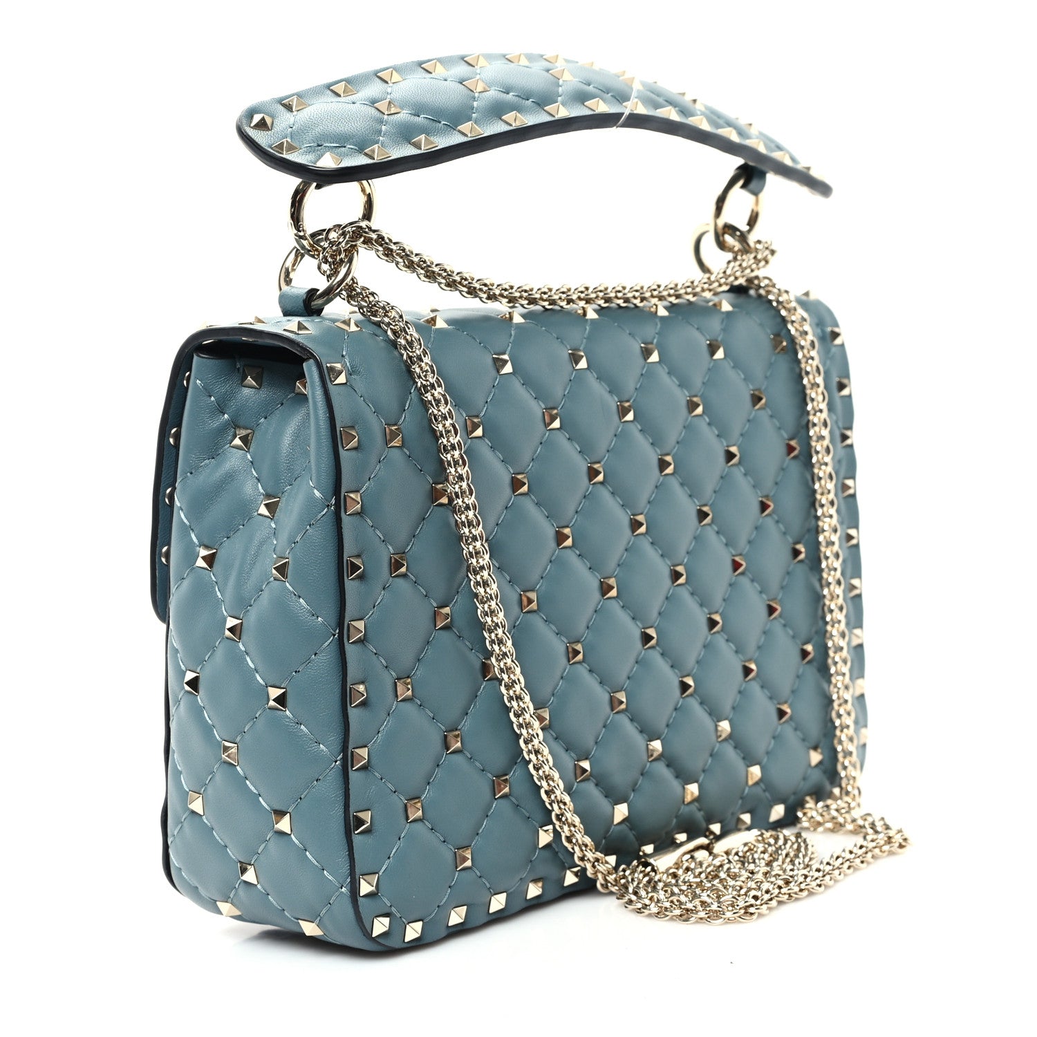 Valentino Garavani Nappa Medium Rockstud Spike Shoulder Bag Nube 3 of 10