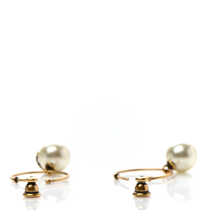 Christian Dior Pearl Bee Star Tribales Hoop Earrings 3 of 3