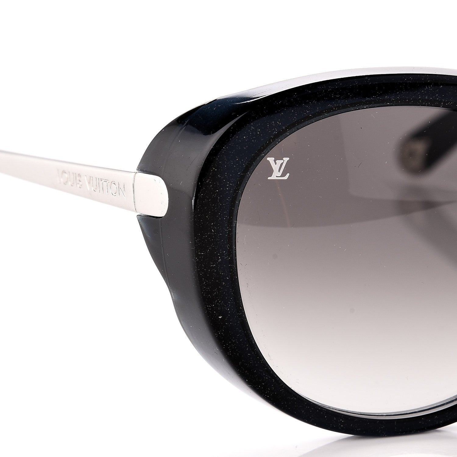 Louis Vuitton Acetate Bluebell Sunglasses Z0597W Black Glitter 7 of 9