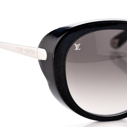Louis Vuitton Acetate Bluebell Sunglasses Z0597W Black Glitter 7 of 9