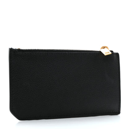 Saint Laurent Grained Calfskin Monogram 5 Fragments Zip Pouch Card Holder Black 3 of 8