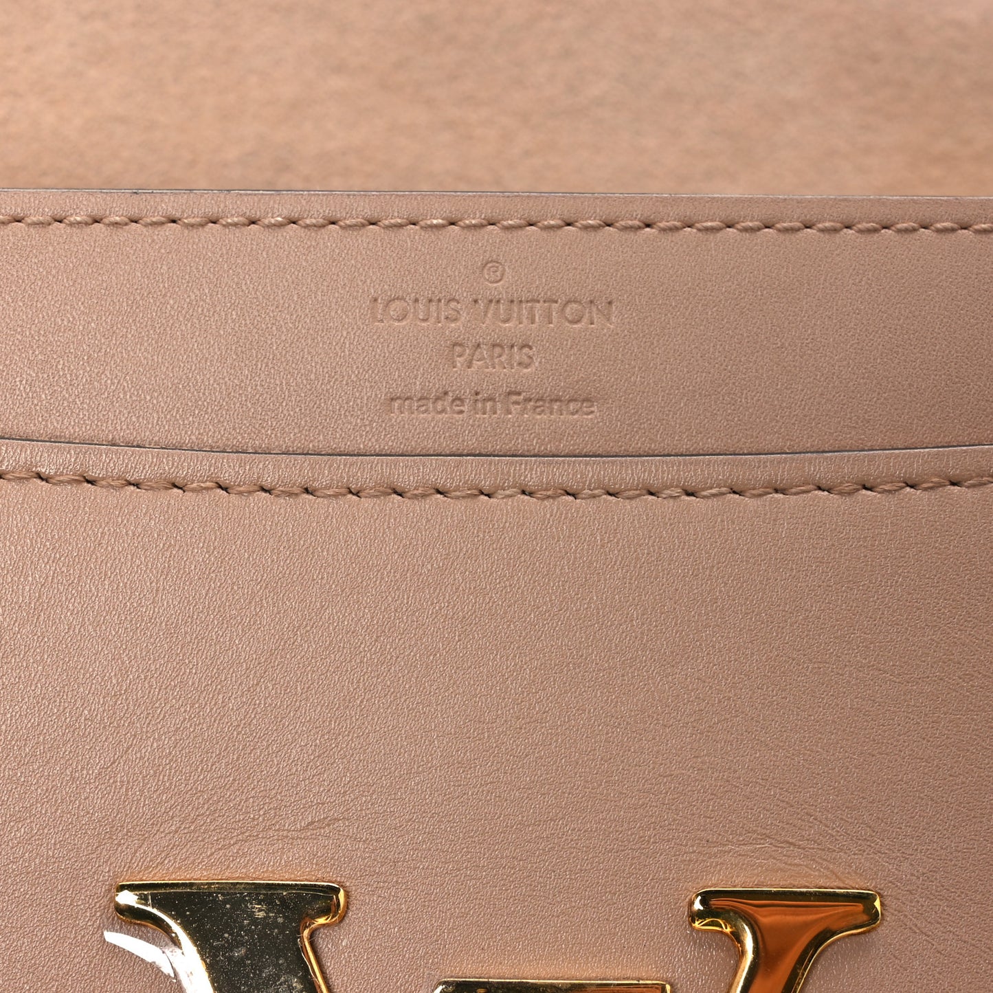 Calfskin Chain Louise GM Nude
