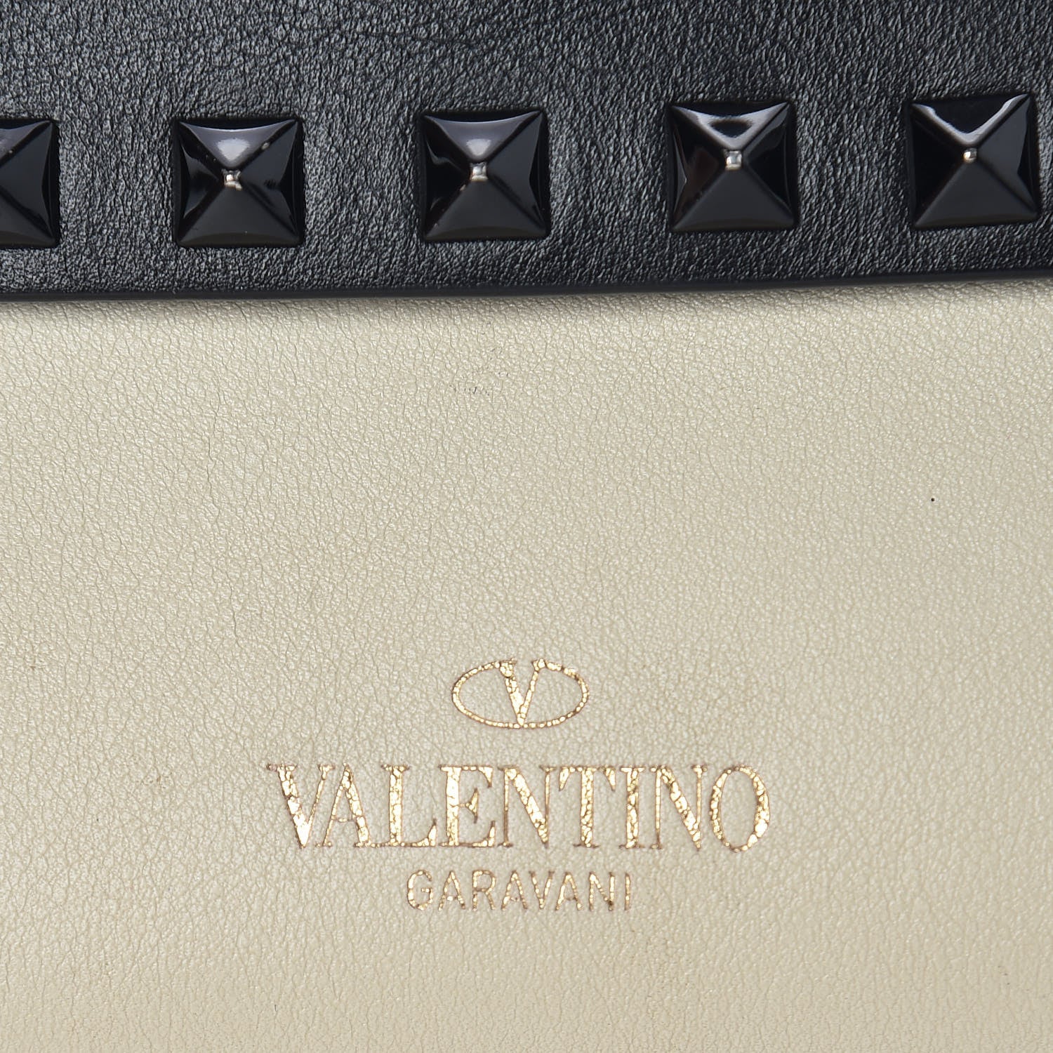 Valentino Garavani Vitello Rockstud Double Flap Crossbody Bag Black Light Ivory 10 of 12