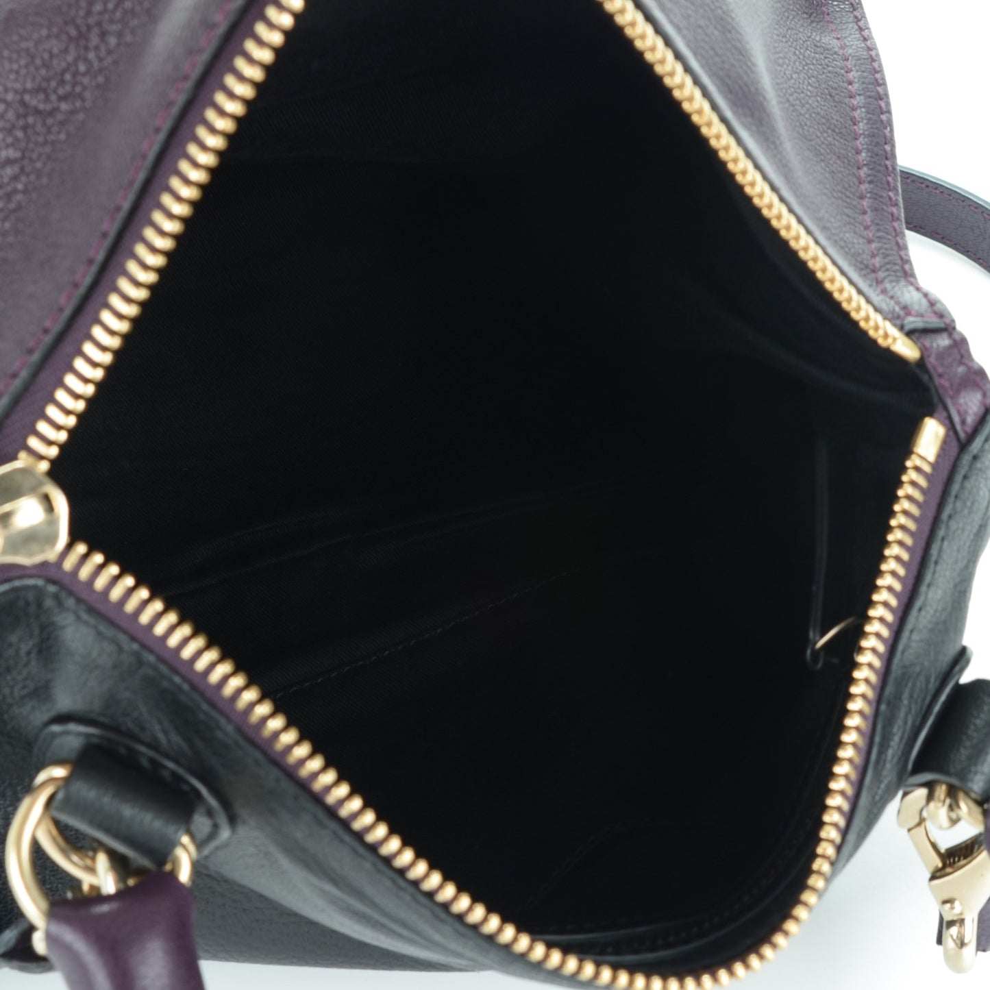 Sugar Goatskin Small Colorblock Pandora Aubergine