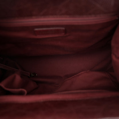 Chanel Glazed Caviar Quilted Small Shiva Tote Burgundy 5 of 11