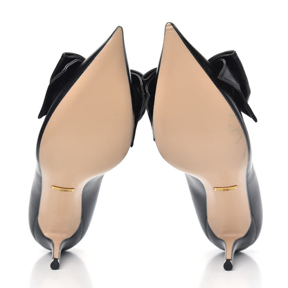 Gucci Nappa Queen Margaret Mid Heel Pumps 39 Black 5 of 9