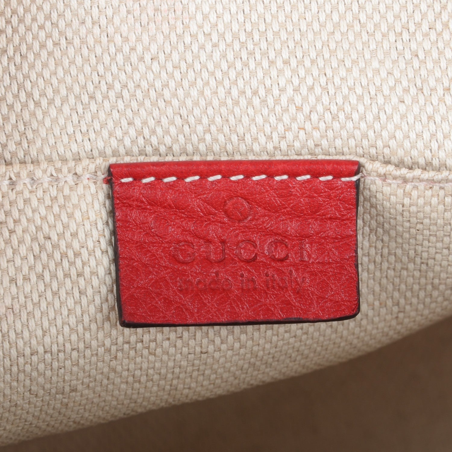 Gucci Pebbled Calfskin Small Soho Disco Bag Tabasco Red 6 of 7