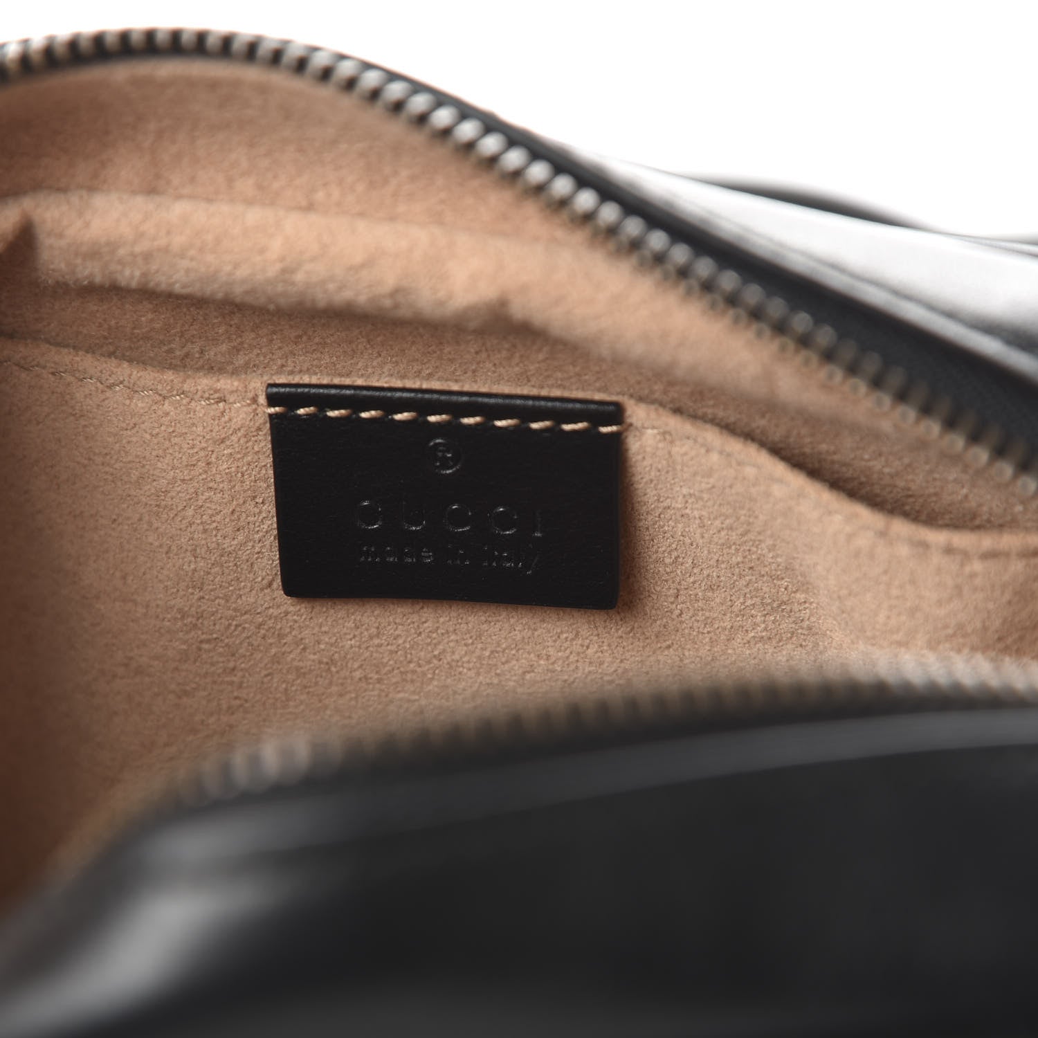 Gucci Calfskin Matelasse Mini GG Marmont Chain Shoulder Bag Black 8 of 10