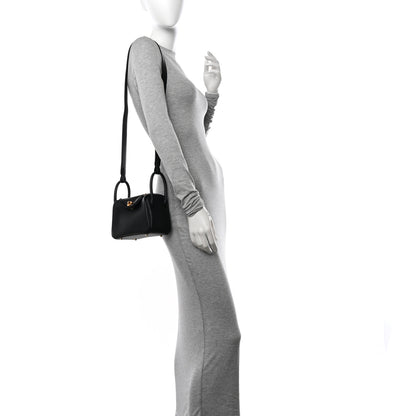 Hermes Taurillon Clemence Mini Lindy 20 Black 2 of 10
