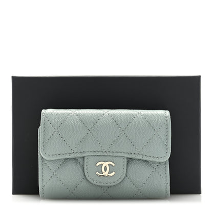 Chanel Caviar Quilted Classic 4 Key Holder Wallet Grey 9 of 9