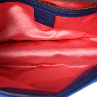 Gucci Velvet Matelasse Small GG Marmont Shoulder Bag Cobalt Blue 5 of 11