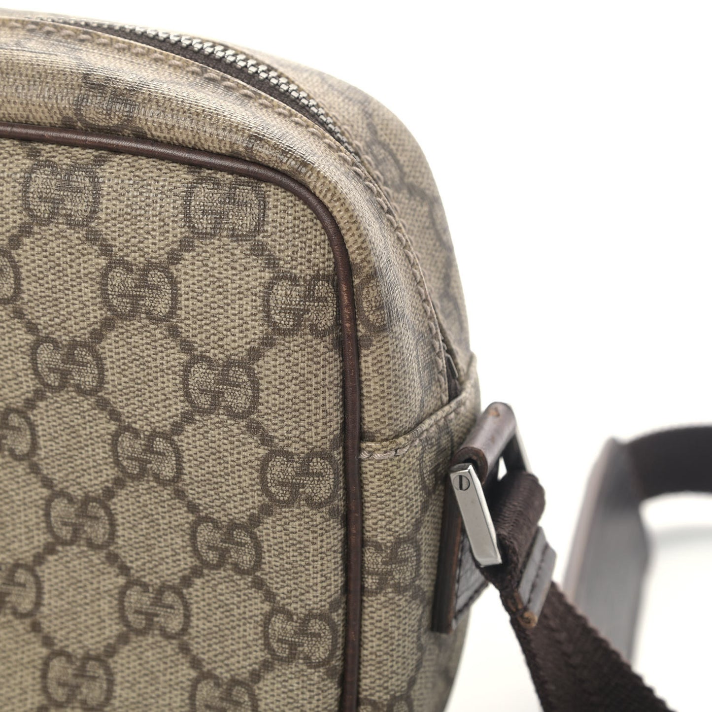 GG Plus Monogram Shoulder Bag Dark Brown