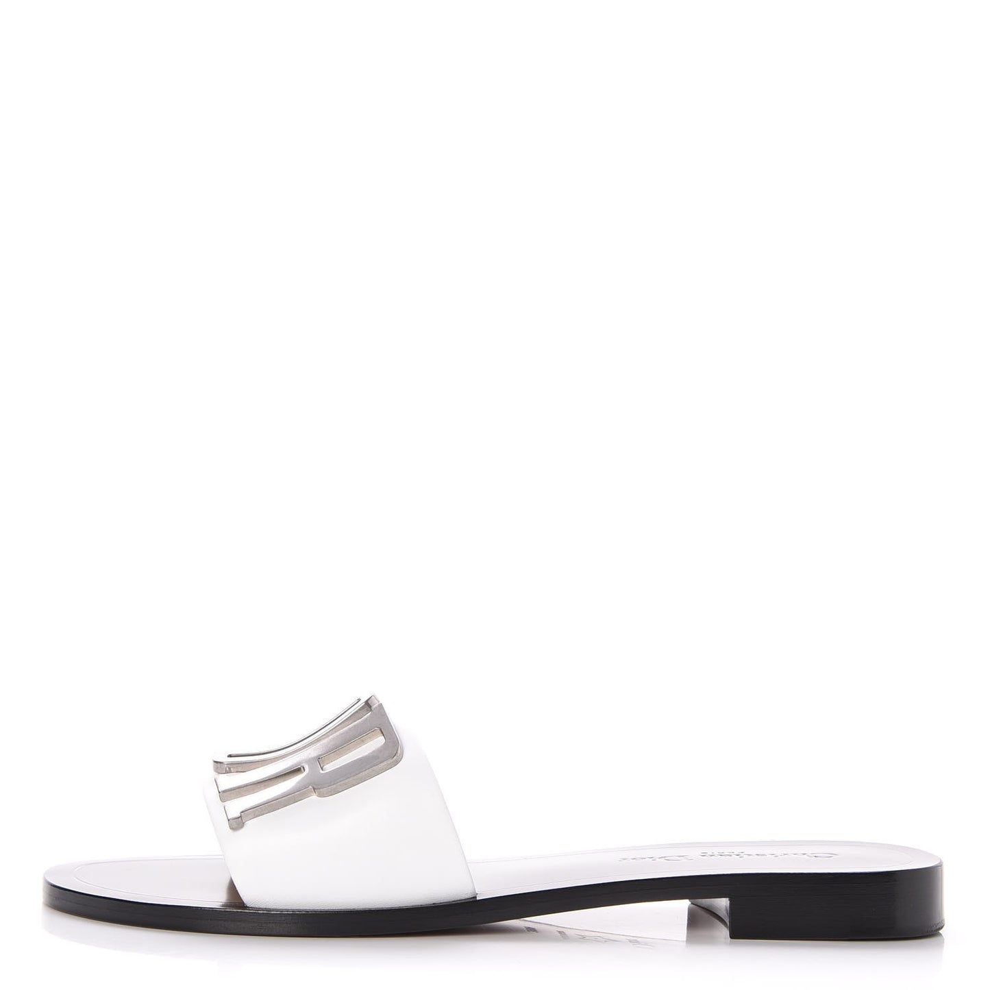 Calfskin Dio(r)evolution 10mm Slide Sandals 39.5 Off White