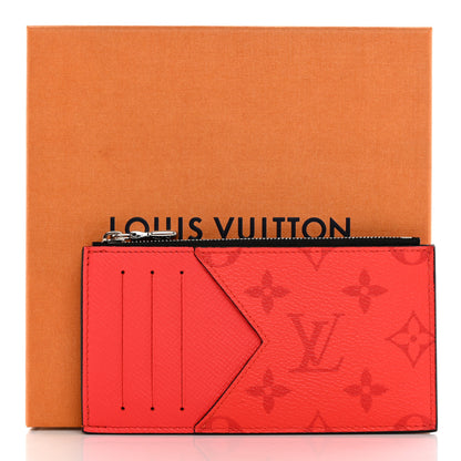 Louis Vuitton Taigarama Coin Card Holder Fire Red 8 of 8