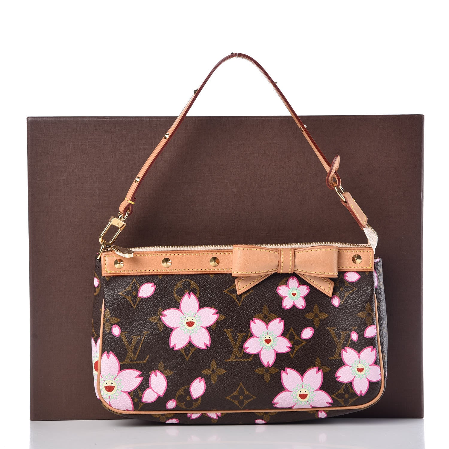 Louis Vuitton Monogram Cherry Blossom Pochette Accessories Brown 8 of 8