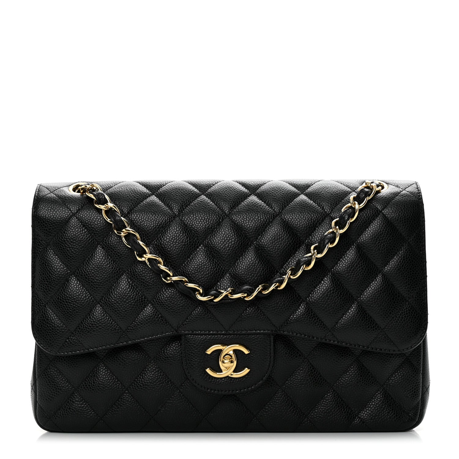Chanel Caviar Quilted Jumbo Double Flap Black 1 of 10