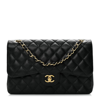 Chanel Caviar Quilted Jumbo Double Flap Black 1 of 10