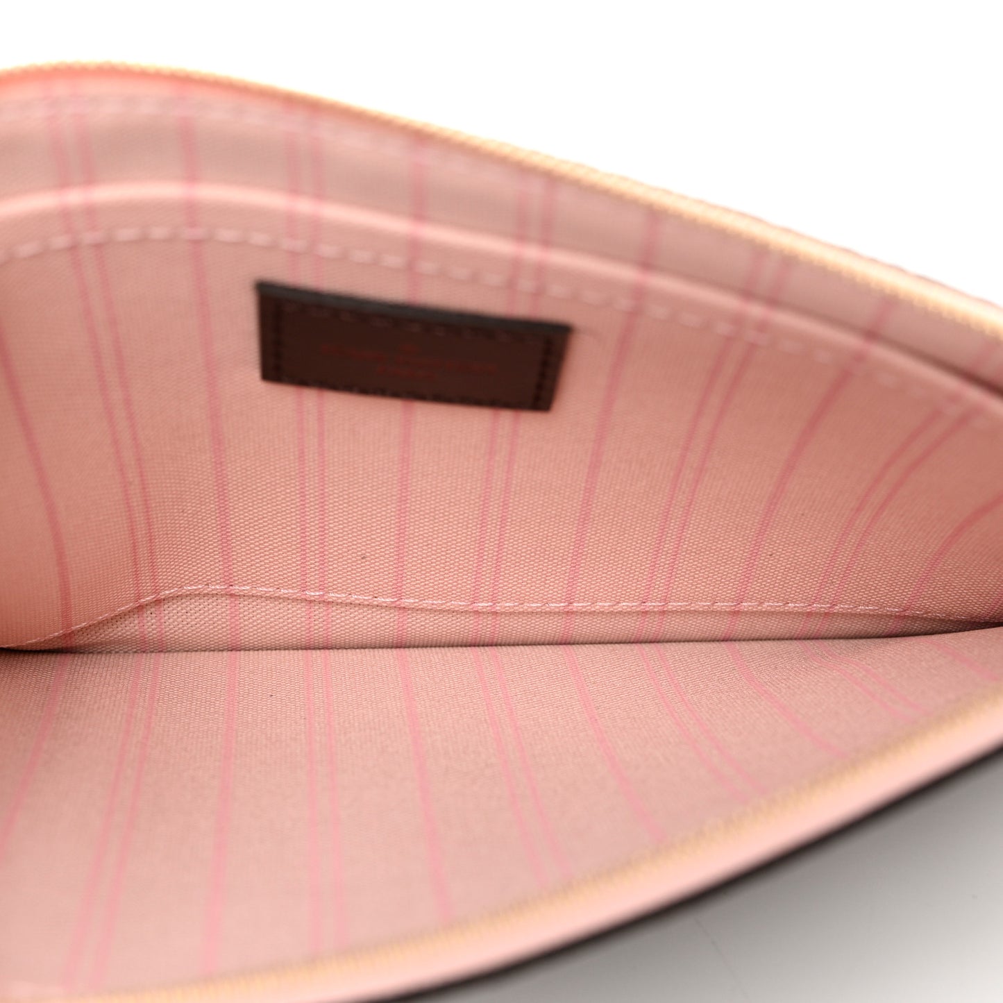 Damier Ebene Neverfull MM GM Pochette Rose Ballerine
