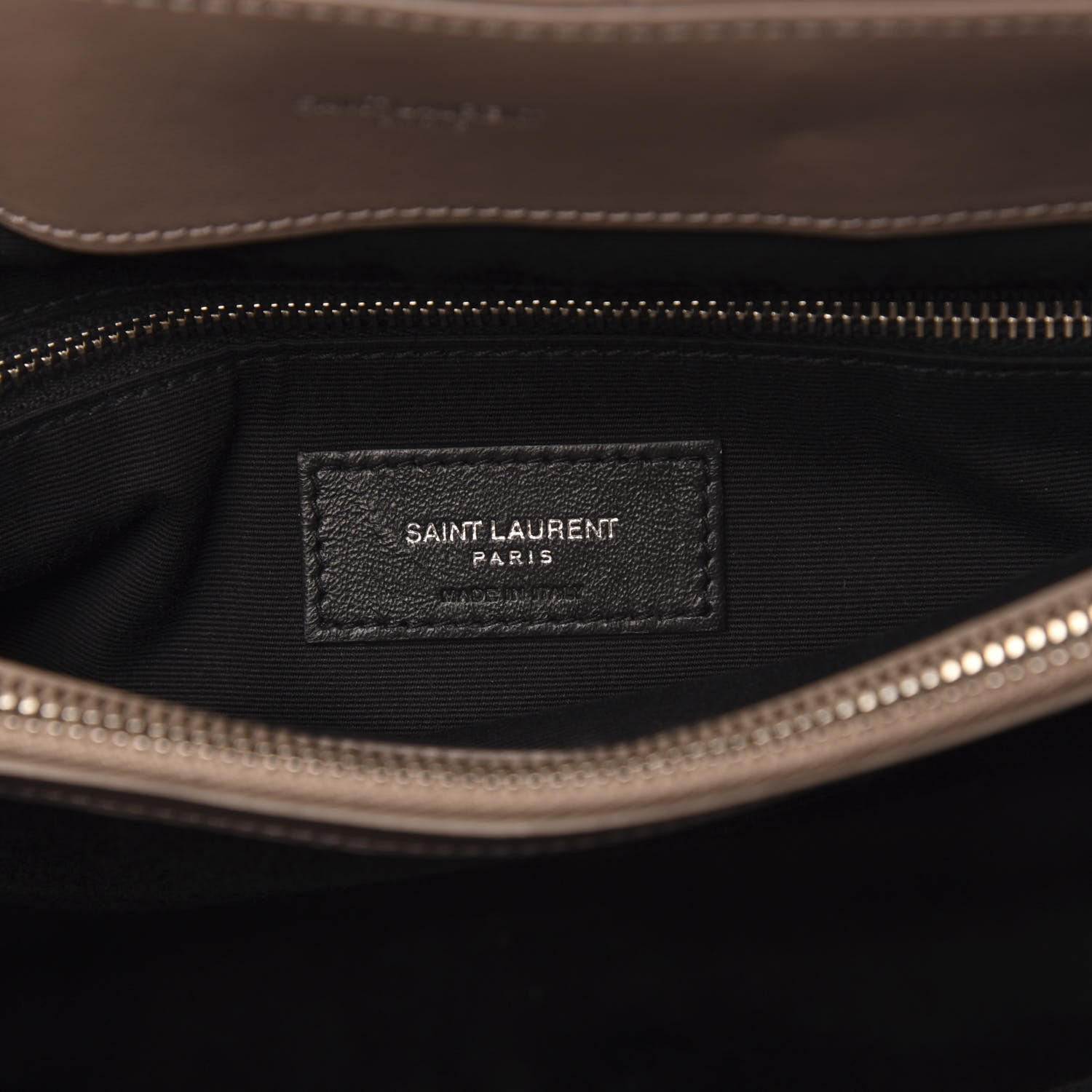 Saint Laurent Calfskin Y Quilted Monogram Medium Loulou Chain Satchel Dark Beige 7 of 9