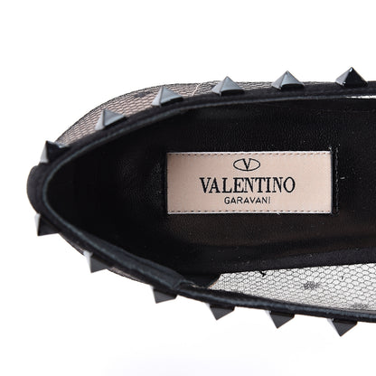 Valentino Garavani Mesh Point d'Esprit Rockstud Ballerina Flats 39 Black 7 of 9