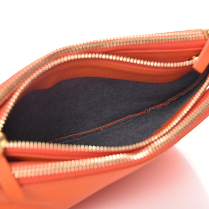 Celine Lambskin Small Trio Crossbody Bag Bright Orange 5 of 7