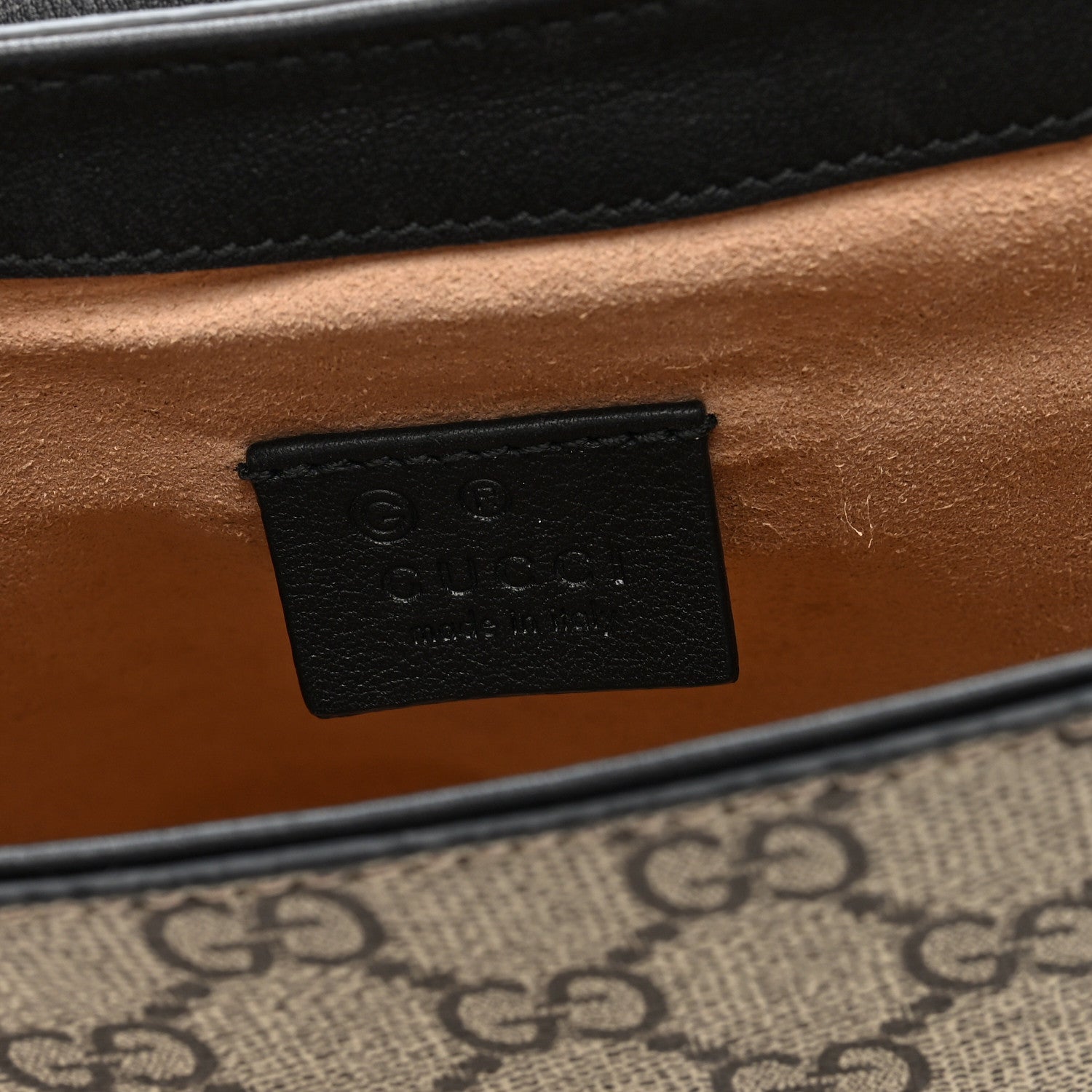 Gucci GG Supreme Monogram Web Medium Padlock Messenger Shoulder Bag Black 6 of 11