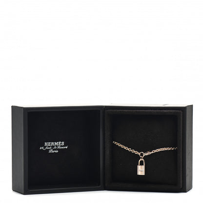 Hermes 18K Rose Gold Diamond Amulettes Cadenas Bracelet ST 5 of 5