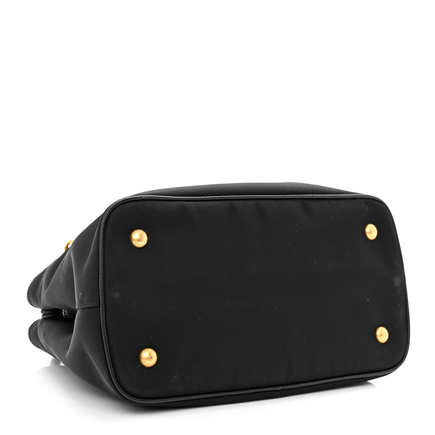 Prada Tessuto Nylon Soft Calf Small Tote Black 4 of 12