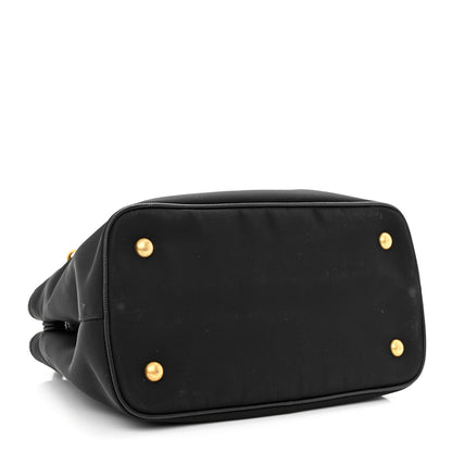 Prada Tessuto Nylon Soft Calf Small Tote Black 4 of 12