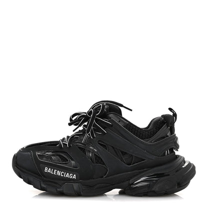 Balenciaga Rubber Mesh Fabric Womens Track Sneakers 36 Black 1 of 8