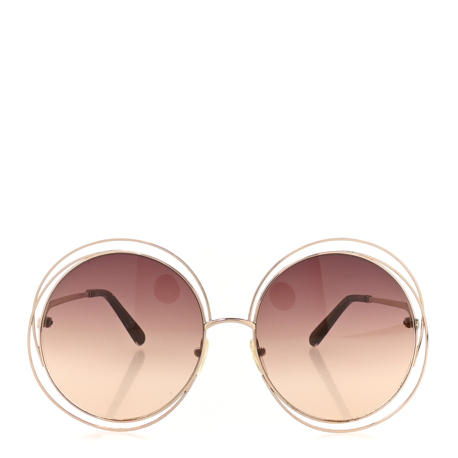 Chloe Oversized Round Carlina Oversized Round Sunglasses CE114ST Gold 2 of 7