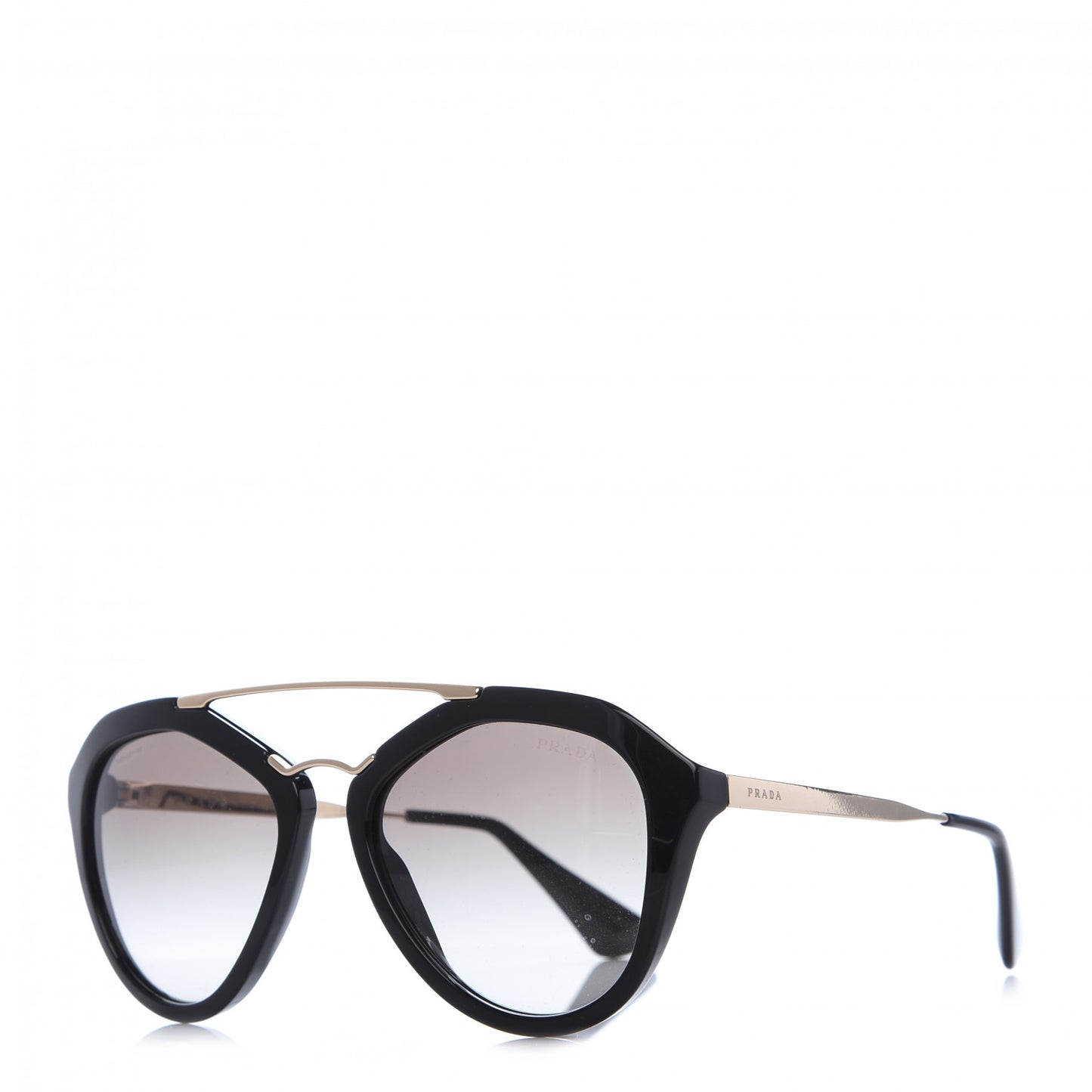Acetate Metal Cinema Sunglasses SPR 12Q Black