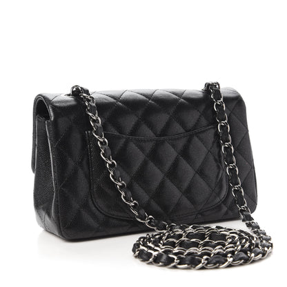 Chanel Iridescent Caviar Quilted Mini Rectangular Flap Black 3 of 10