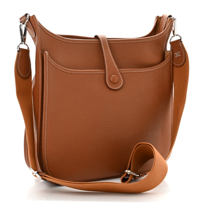 Hermes Taurillon Clemence Evelyne III PM Gold 3 of 12