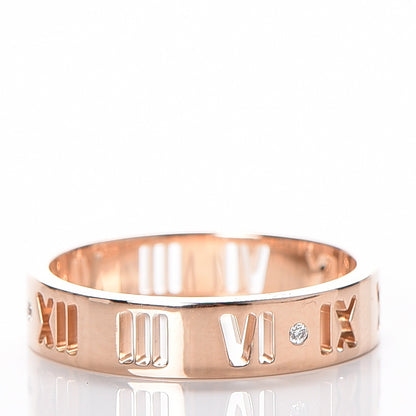 Tiffany 18K Rose Gold Diamond Atlas Pierced Ring 60 9 4 of 5