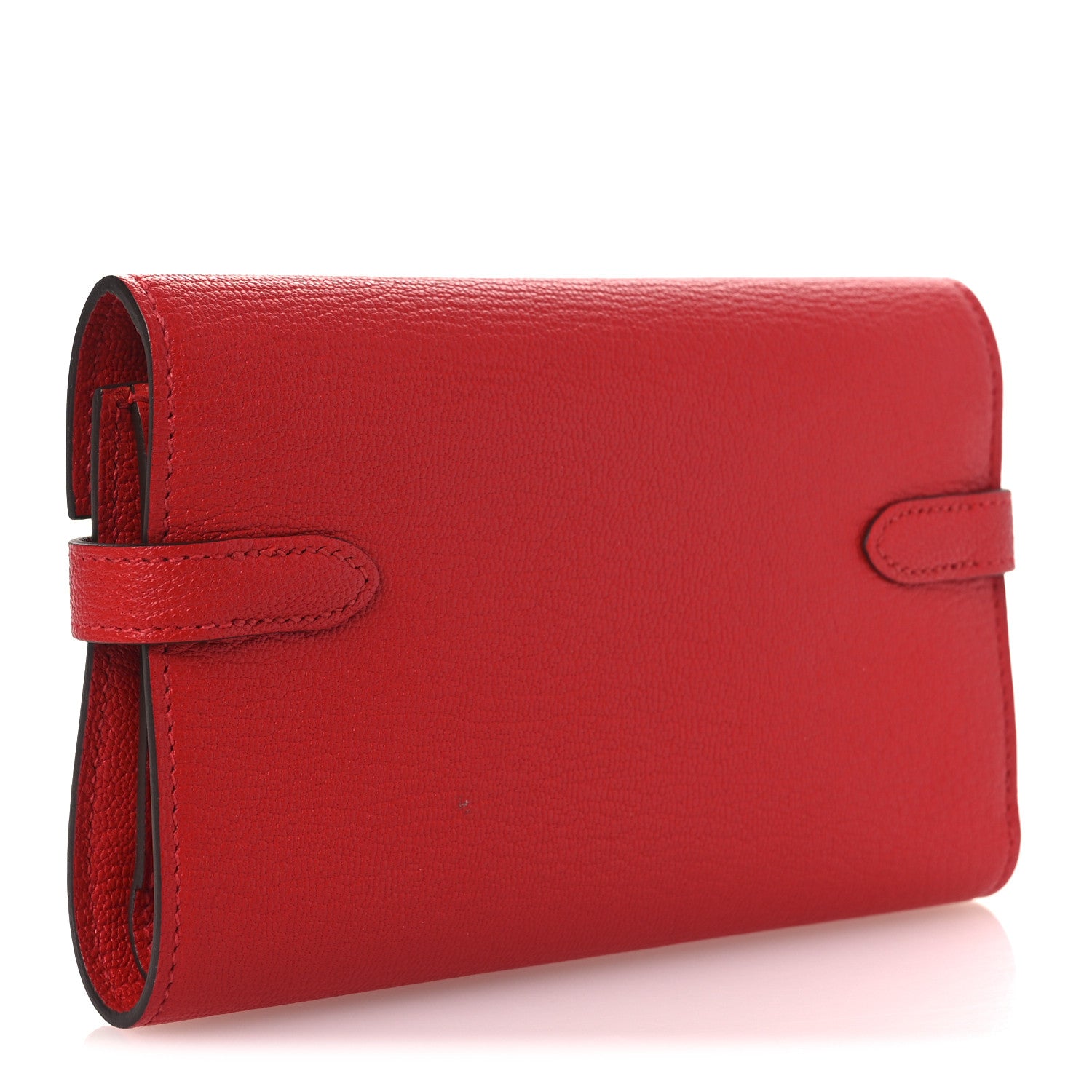 Hermes Chevre Mysore Medium Kelly Wallet Rouge De Coeur 3 of 8