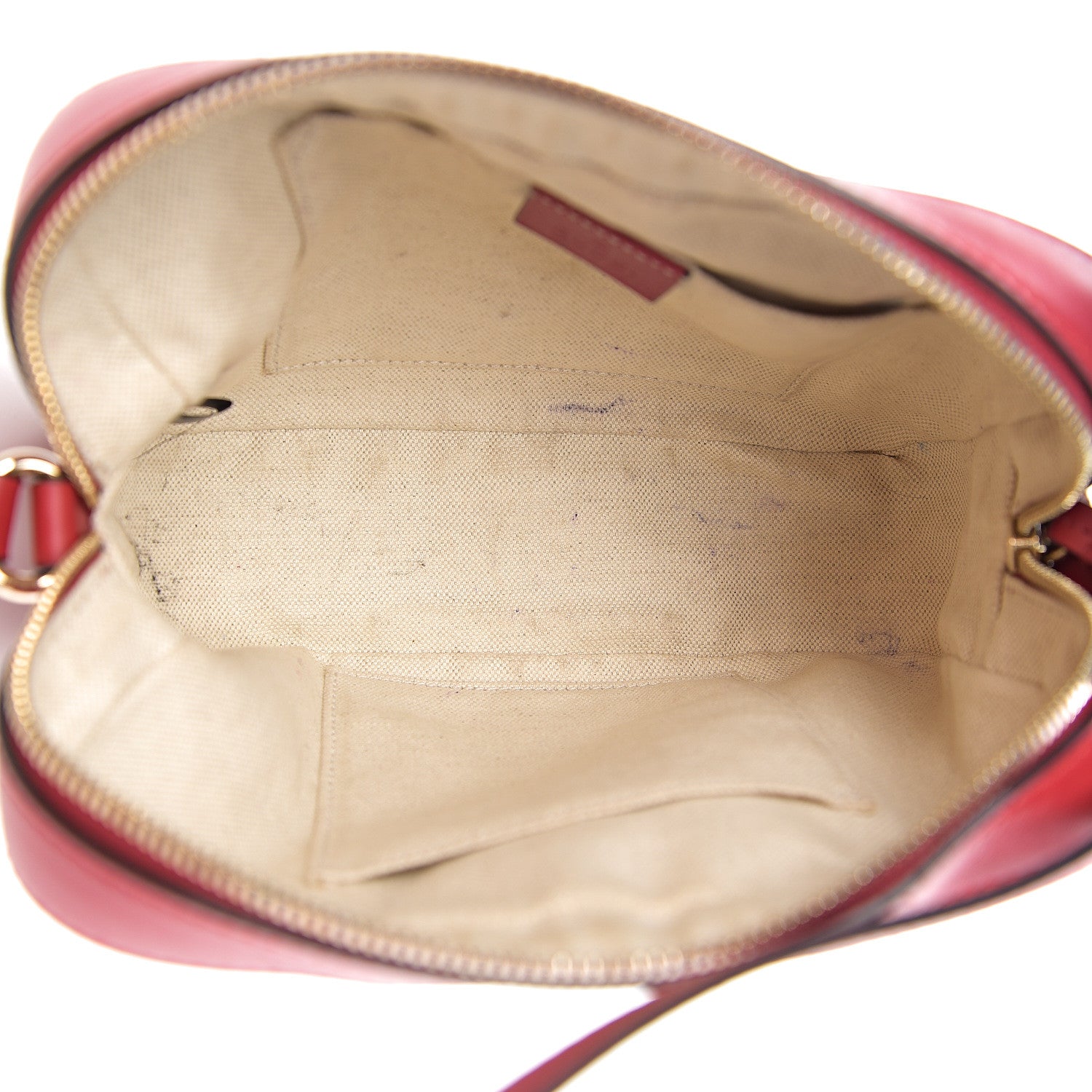Gucci Monogram GG Supreme Web Small Webby Bee Shoulder Red 4 of 13
