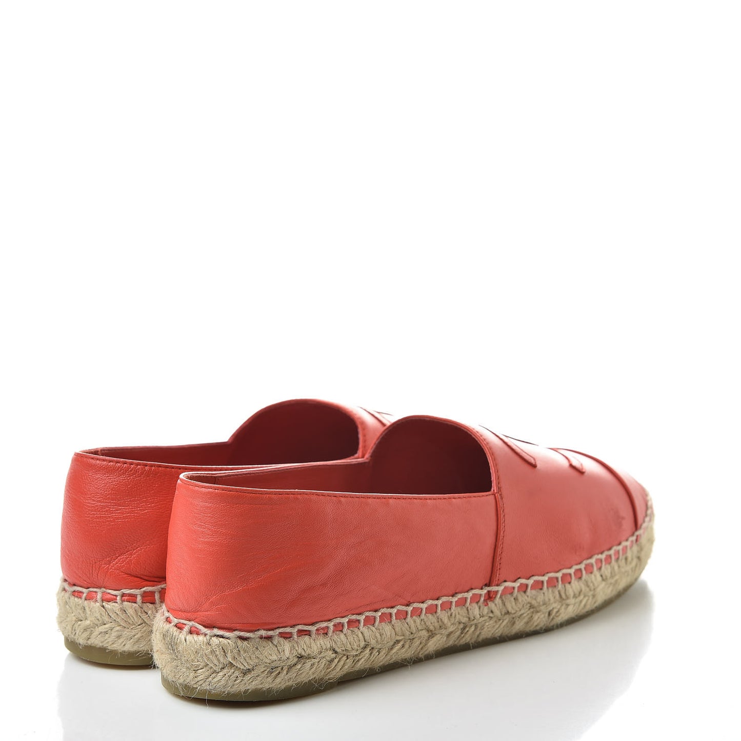 Lambskin CC Espadrilles 40 Red