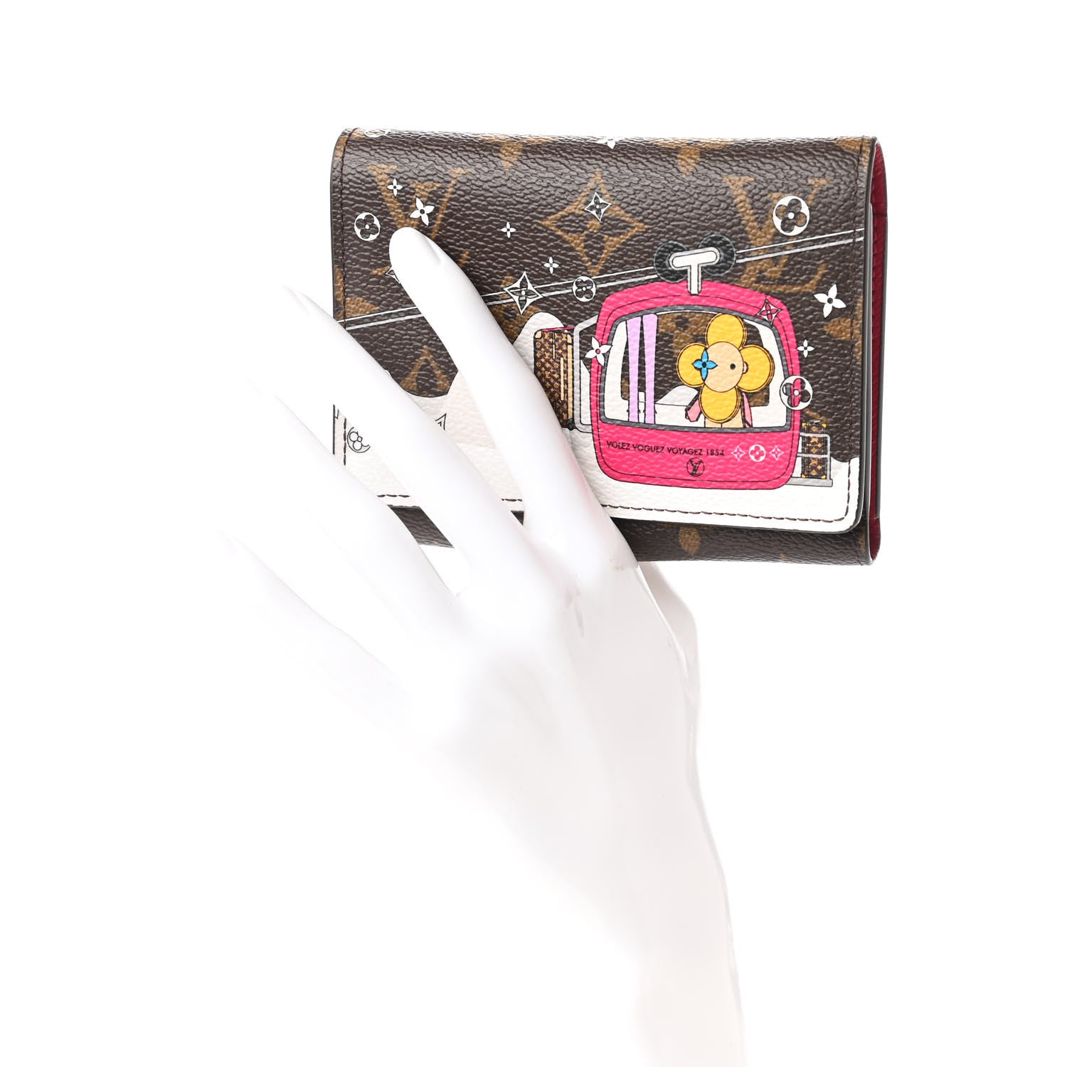 Louis Vuitton Monogram 2019 Christmas Animation Victorine Wallet Fuchsia 2 of 11